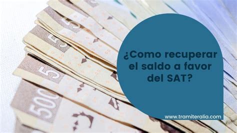 como recuperar saldo a favor del sat